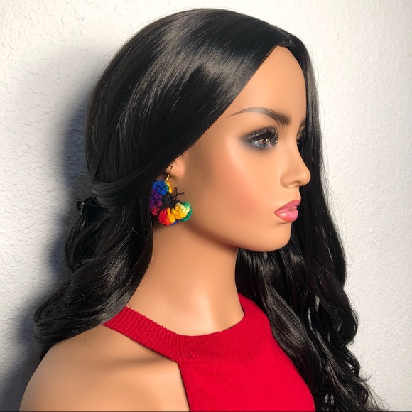 🎉Host Pick🎉Handmade Crochet Rainbow Butterfly Earrings - Picture 5 of 10